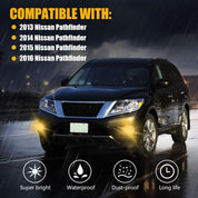 OKSIWA Halogen Fog Lights, Compatible with 2013-2016 Nissan Pathfinder,Front Bumer Driving Light Fog Lamp Assembly Kit with Wiring Harness, Switch,Plug and Play