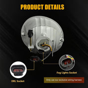 OKSIWA LED Fog Lights with DRL for 2004-2005 Toyota Rav4,2005-2007 Toyota Avalon,2006-2009 Toyota 4 Runner,2005-2006 Lexus ES330,Front Bumper Fog Lamps with Wiring Harness, Clear Lens