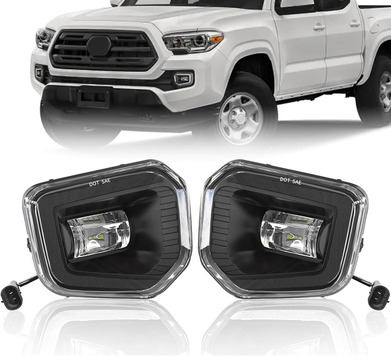OKSIWA LED Fog Lights Assembly Compatible with Toyota Tacoma 2016 2017 2018 2019 2020 2021 2022（for SR SR5 Model）, Front Driving Fog Lamps Replacement Kit,DOT Certified - 1 Pair-1