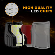 OKSIWA Full Led Tail Lights Compatible with Ford F150 2004 2005 2006 2007 2008 Starting Animated, Dynamic Turn Signal, Brake Light, Reverse Light Smoked Rear Light Assembly, Tail Lamps