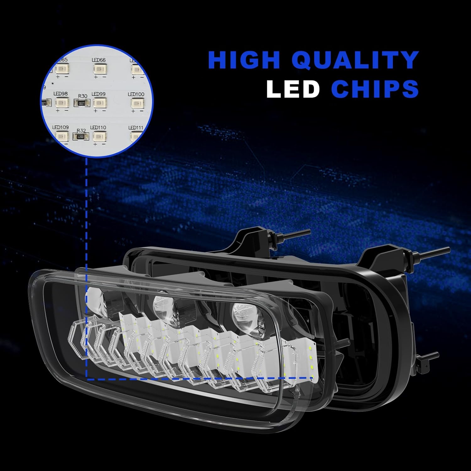 OKSIWA Sequential LED Fog Lights with DRL & Turn signal lights Compatible with Ford F150 2004 2005 2006/Fit Lincoln Mark LT 2006 Fog Lamp Assembly