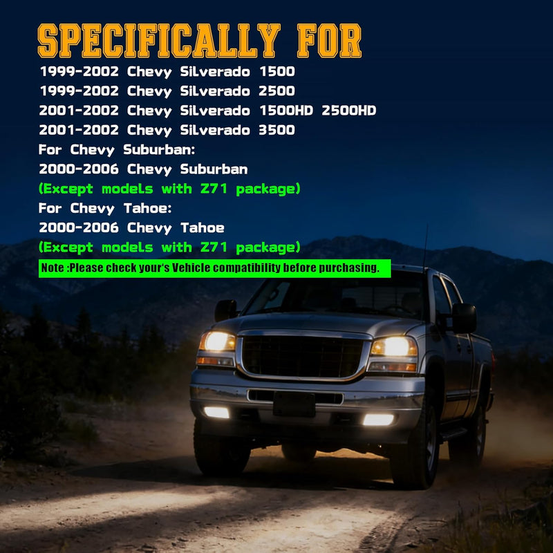 DOT Approved  LED Fog Light for 1999–2006 Chevy Silverado, Tahoe & Suburban, 1 Pair-2