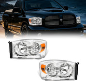 OKSIWA Headlights Assembly for 2006-2008 Dodge Ram 1500, 2006–2009 Dodge Ram 2500 3500, OEM Style Replacement Headlamp Housing, Factory Fit, No Bulbs Included, Durable & Weather-Resistant