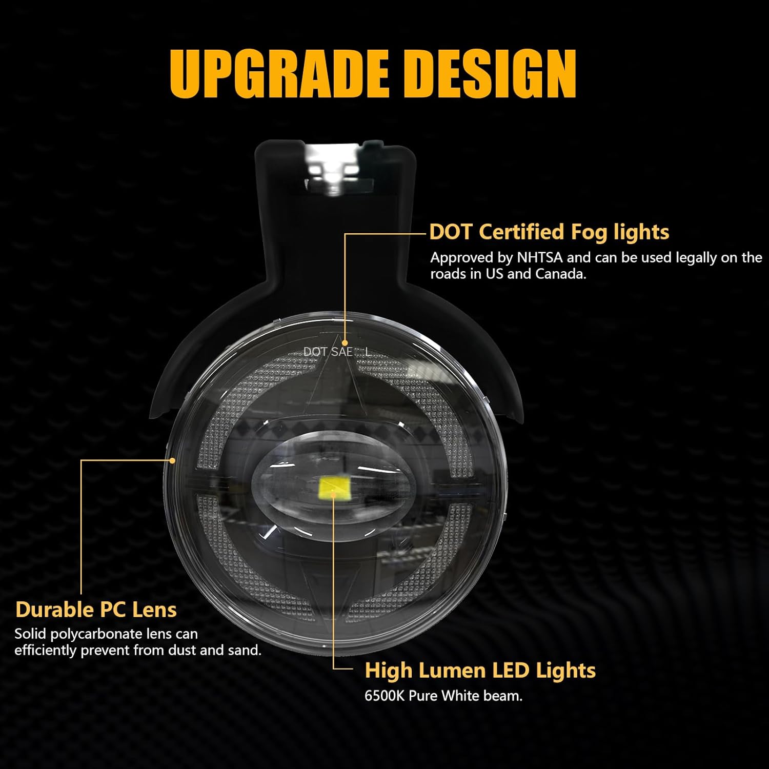 OKSIWA Upgrade LED Fog Lights with Day Running Lights for 1997-2000 Dodge Dakota,1998-2000 Durango SUV Pickup Truck Front Bumper Driving Fog Lamps Replacement,Clear Lens-6