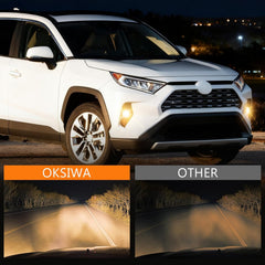 OKSIWA Halogen Fog Lights,For 2019-2025 Toyota Rav4, Front Bumper Fog Lamp Assembly kit, with Bezel Wiring Harness,Plug and Play,Easy to Install-4