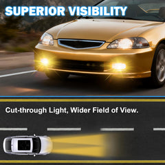 OKSIWA Fog Lights Assembly Compatible With 2001 2002 2003 Honad Civic 2DR/4DR Front Bumper Fog lights with Switch and Wiring Harness- 1 Pair-2