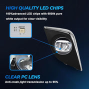 OKSIWA Fog Lights Assembly Compatible with 2014 2015 2016 Corolla/Altis CE ECO L LE, Bumper Driving Fog lamp Assembly Replacement (LED Fog Lights)