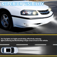 DOT Compliant LED Fog Lights with White DRL & Amber Turn Signal for 2000-2005 Chevy Impala  Plug & Play-2