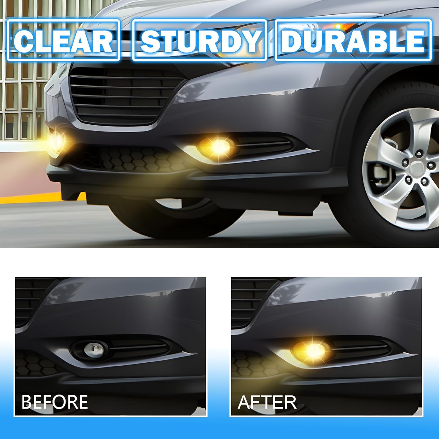 OKSIWA Fog Lights Assembly Compatible With 2015 2016 2017 2018 2019 2020 2021 2022 2023 HR-V/VEZE Front Bumper Driving Fog Lamp Light Kits-3