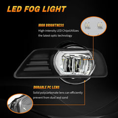 OKSIWA LED Fog Lights For 2007 2008 2009 Toyota Camry, Front Bumper Driving Light kit,Fog Lamps Assembly Replacement with Switch, Wiring Harness,Plug and Play-7