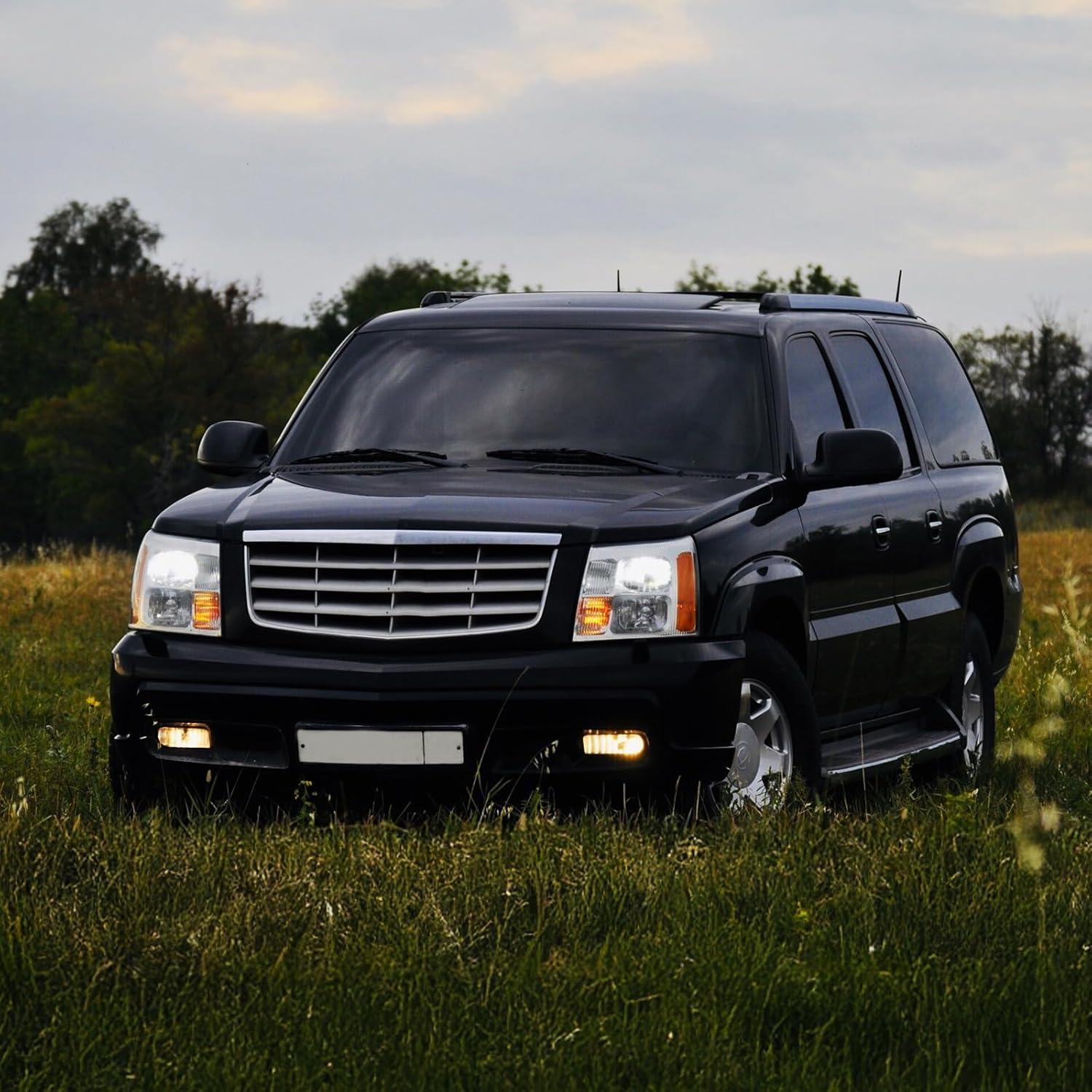 OKSIWA Halogen Fog Lights for 2002-2006 Cadillac Escalade/EXT, 2003-2006 Escalade ESV, Led Fog Lamps front Bumper Driving Light,Plug and Play-6