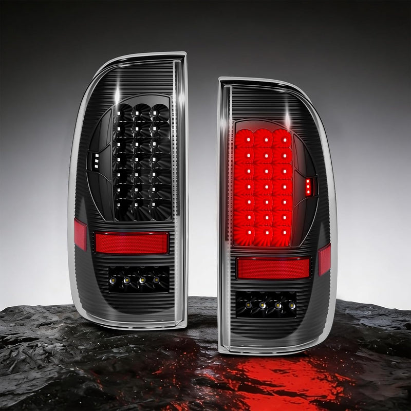 OKSIWA Clear Lens Full Led Tail Lights Compatible with 2008-2016 Ford F250 F350 F450 Turn Signal,Brake Light,Reverse Light Rear Light Assembly Replacement-1