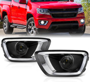 OKSIWA Upgraded LED Fog Lights Assembly Compatible with 2015-2019 Chevy Colorado,Front Bumper Driving LED Fog Lamps with Wiring Harness And Switch Clear Lens High Performance DOT Compliance