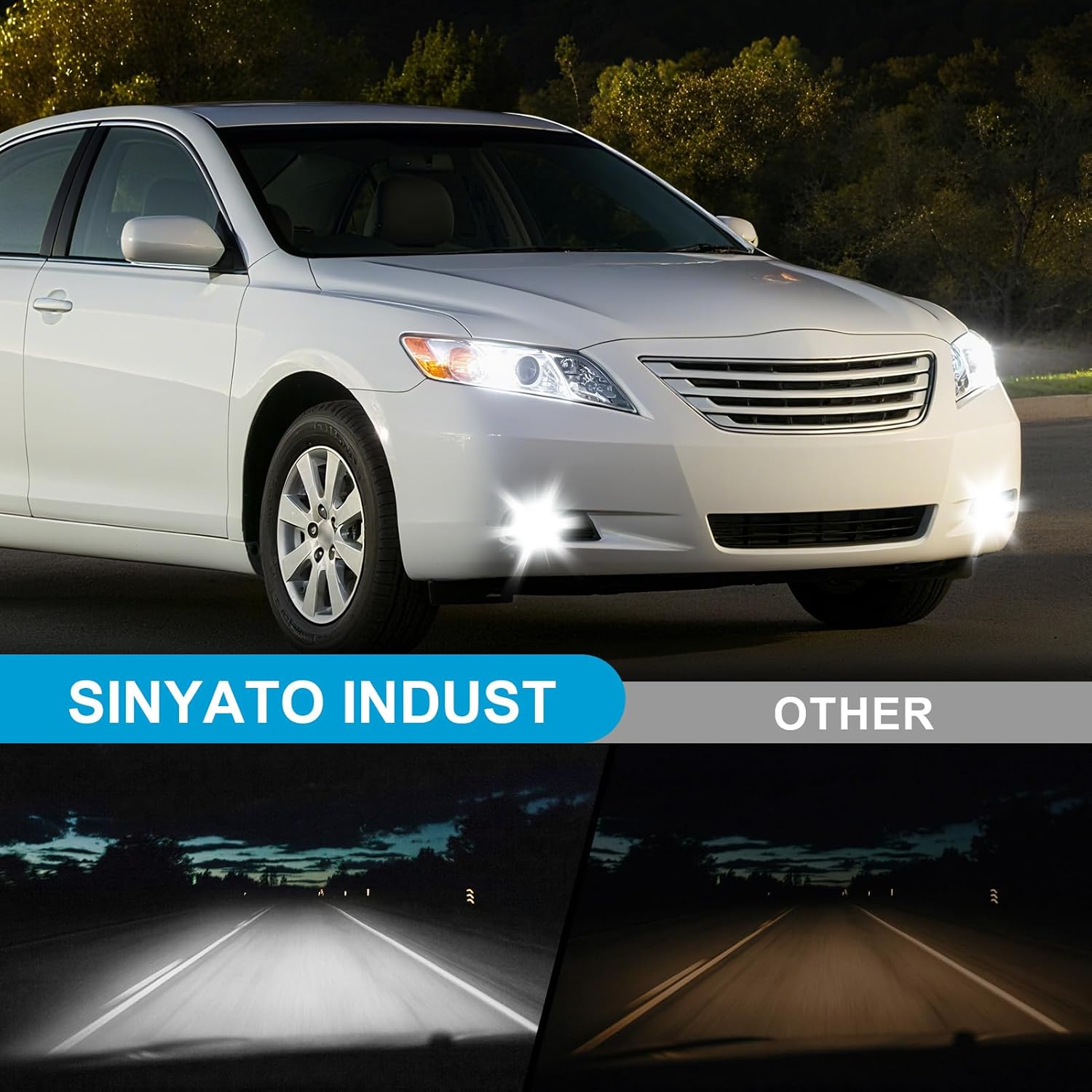 OKSIWA Led Fog Lights For Toyota Camry 2007-2009 Waterproof And Durable Fog Lights For Ty Camry With Advanced Chip For Enhanced Visibility In All Weather With Pc Housing And Upgraded Cooling System