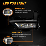 OKSIWA LED Fog Lights with DRL,Compatible with Nissan Rogue/X-Trail 2017 2018 2019 2020 (Not Fit Sport Models),Fog Lights Bumper Driving Lamps Assembly, Clear Lens, White