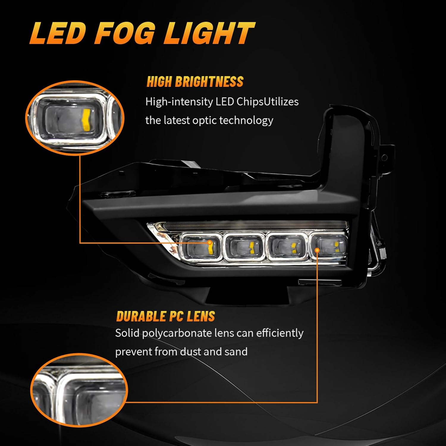 OKSIWA LED Fog Lights with DRL,Compatible with Nissan Rogue/X-Trail 2017 2018 2019 2020 (Not Fit Sport Models),Fog Lights Bumper Driving Lamps Assembly, Clear Lens, White-6