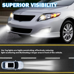 OKSIWA LED Fog Lights Compatible with 2008-2010 Toyota Corolla Bumper Driving Fog Lamps Assemblies with Switch and Wiring Harness-2