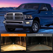 OKSIWA Halogen Fog Lights for Dodge Ram 1500 2009-2012,Dodge Ram 2500 2010-2018,Dodge Ram 3500 2012-2018 Pickup Truck Bumper Fog Lamps Replacement,Excluding Wiring Harness