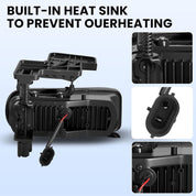 OKSIWA LED Fog Lights Compatible With 2000 2001 2002 2003 2004 2005 2006 GMC Yukon Pickup Truck / 1999 2000 2001 2002 GMC Sierra, A Pair Of Fog Lamps With Housing And Clear Lens