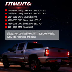 OKSIWA Full LED Tail Lights Assemble Compatible for 1999-2006 GMC Sierra 1500/2500/3500 & 1999-2002 Chevy Silverado 1500/2500 With Start-Up Animation, Dynamic Turn Signals, Brake Light,Reverse Light-3