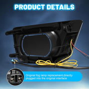 OKSIWA LED Daytime Running Lights For 2012 2013 2014 2015 Toyota Tacoma, with Amber Dynamic Turn Signal Lights, Fog Lights DRL Harness