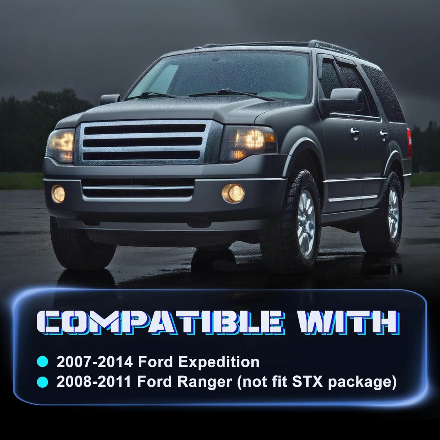 OKSIWA Led Fog Lights Compatible with Ford Expedition 2008 2009 2010 2011 2012 2013 2014 Upgrade and Modified 1 Pair Led Fog Lamp, Fog Light Assembly