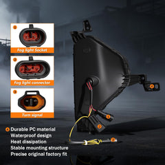 OKSIWA LED Fog Light with DRL for 2019–2020 Hyundai Elantra, Front Bumper Fog Lamp Assembly,Amber Turn Signal,Waterproof Design, Includes DRL Wiring Harness Visit the OKSIWA Store-3