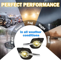 OKSIWA Fog Lights Replacement for 2010 2011 2012 2013 2014 2015 2016 Equinox with H11 12V 35W Halogen Bulbs & Wiring Harness Kit (Clear Lens)-8