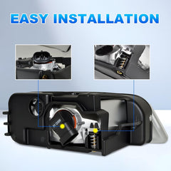 OKSIWA Fog Lights Assembly Compatible with 2003-2007 Honda Accord 4Door Sedan 2004-2008 Acura TL Fog Light Replacement with Halogen Bulbs Clear Lens Switch Harness Kit-5
