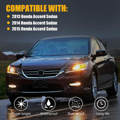 OKSIWA Halogen Fog Light for 2013-2015 Honda Accord Sedan 4 Door,1 Pair Upgrade Fog Lamps Assembly Replacement, Front Bumper Driving Light Kit-2
