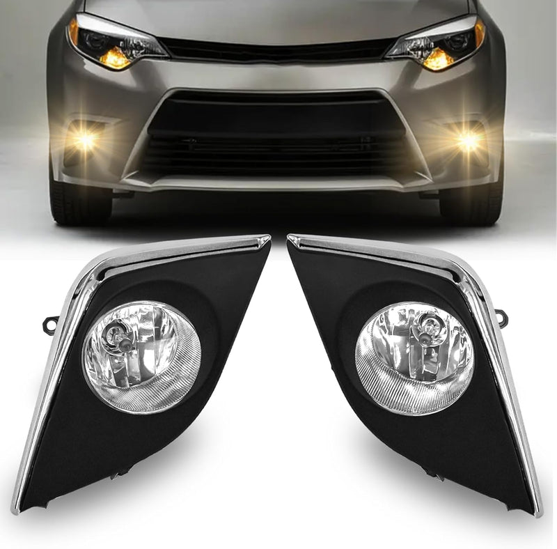 OKSIWA Fog Lights Assembly Compatible with 2014 2015 2016 Corolla/Altis CE ECO L LE, Bumper Driving Fog lamp Assembly Replacement (Halogen Fog Lights)-1