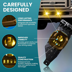 OKSIWA LED Fog Lights for 2005 2006 2007 Ford F250 F350 F450 F550 Super Duty,2005 Excursion,Bumper Driving Fog Lamp -Yellow lens-3