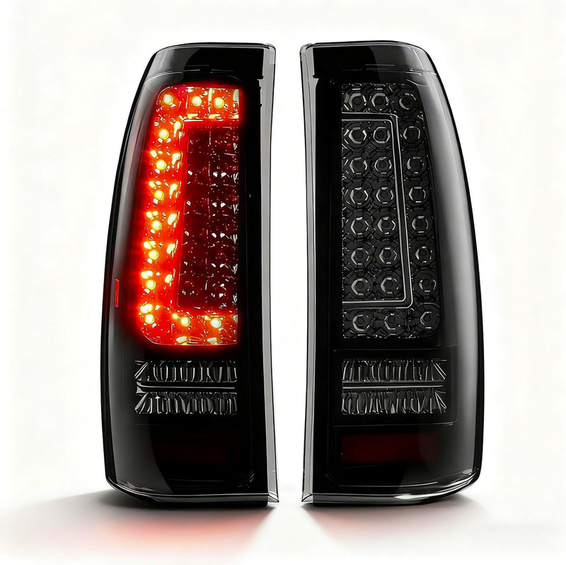 OKSIWA Full LED Tail Lights Assemble Fits for 1999-2002 Chevy Silverado 1500/2500 & 1999-2006 GMC Sierra 1500/2500/3500 With Start-Up Animation, Dynamic Turn Signals, Brake Light,Reverse Light-7