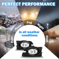 OKSIWA Fog Lights Fit For 2001-2002 Honda Accord 4DR Sedan 01 02 Front Driving Fog Lights Lamps(Clear Lens)-7