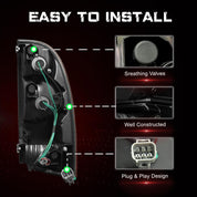 OKSIWA Tail Light Housing for 2005-2015 Toyota Tacoma, Driver Side Rear Tail Light Replacement - Left Tail Lamp