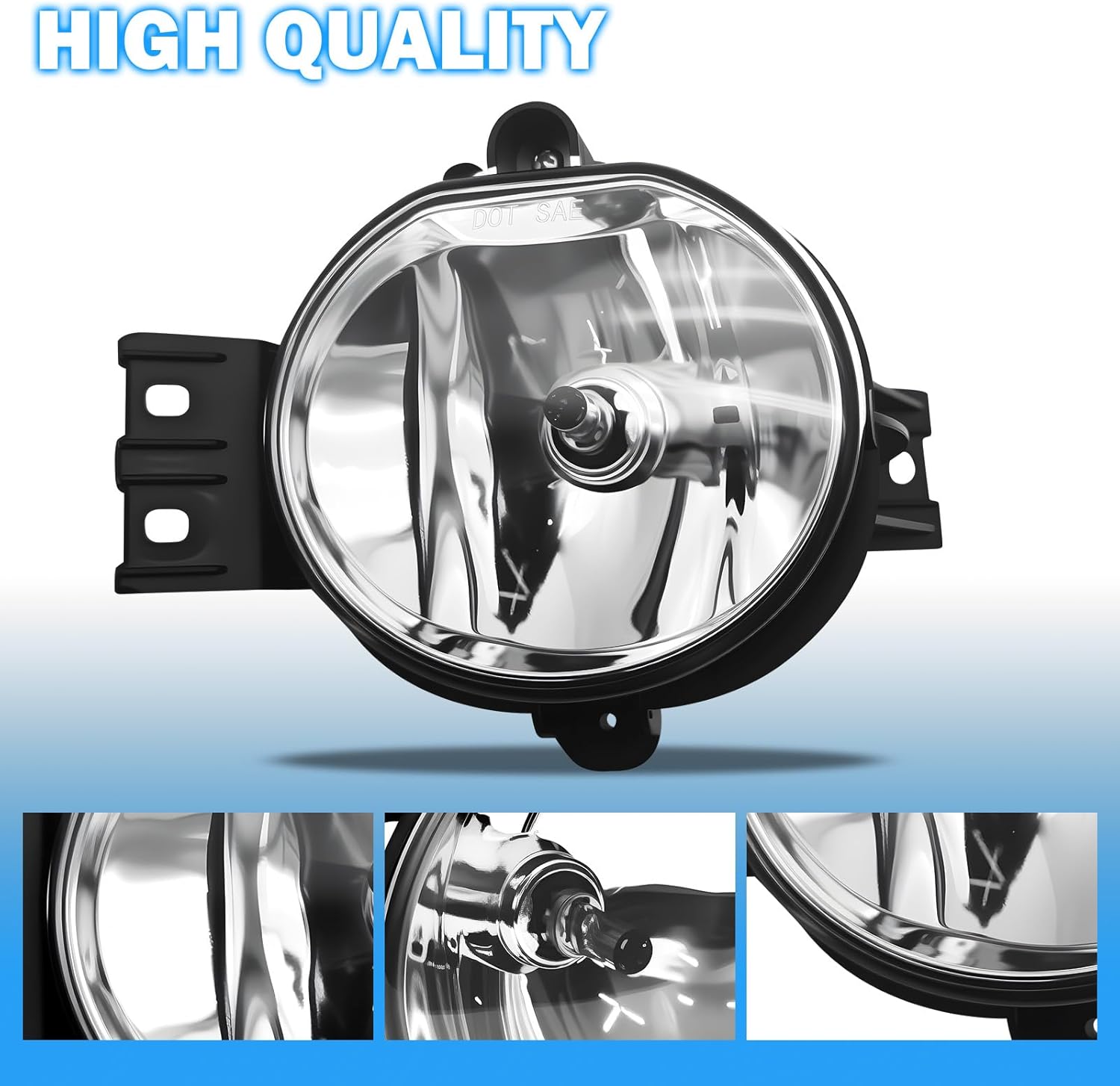 OKSIWA Fog Lights Compatible With 2002-2009 Ram 1500 2500 3500/2004-2006 Durango Pickup Truck 2002-2008 Ram Front Bumper Driving Fog Lamp 1 Pair of Fog Lights Clear Lens-4