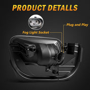 OKSIWA Halogen Fog Lights for Dodge Ram 1500 2009-2012,Dodge Ram 2500 2010-2018,Dodge Ram 3500 2012-2018 Pickup Truck Bumper Fog Lamps Replacement,Excluding Wiring Harness