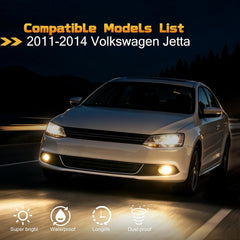 OKSIWA Fog Lights for 2011-2014 Volkswagen Jetta & Golf Mk6,OEM Style Direct fit Replacement, Improved Visibility, Easy Installation, Durable Fog Lamps-2