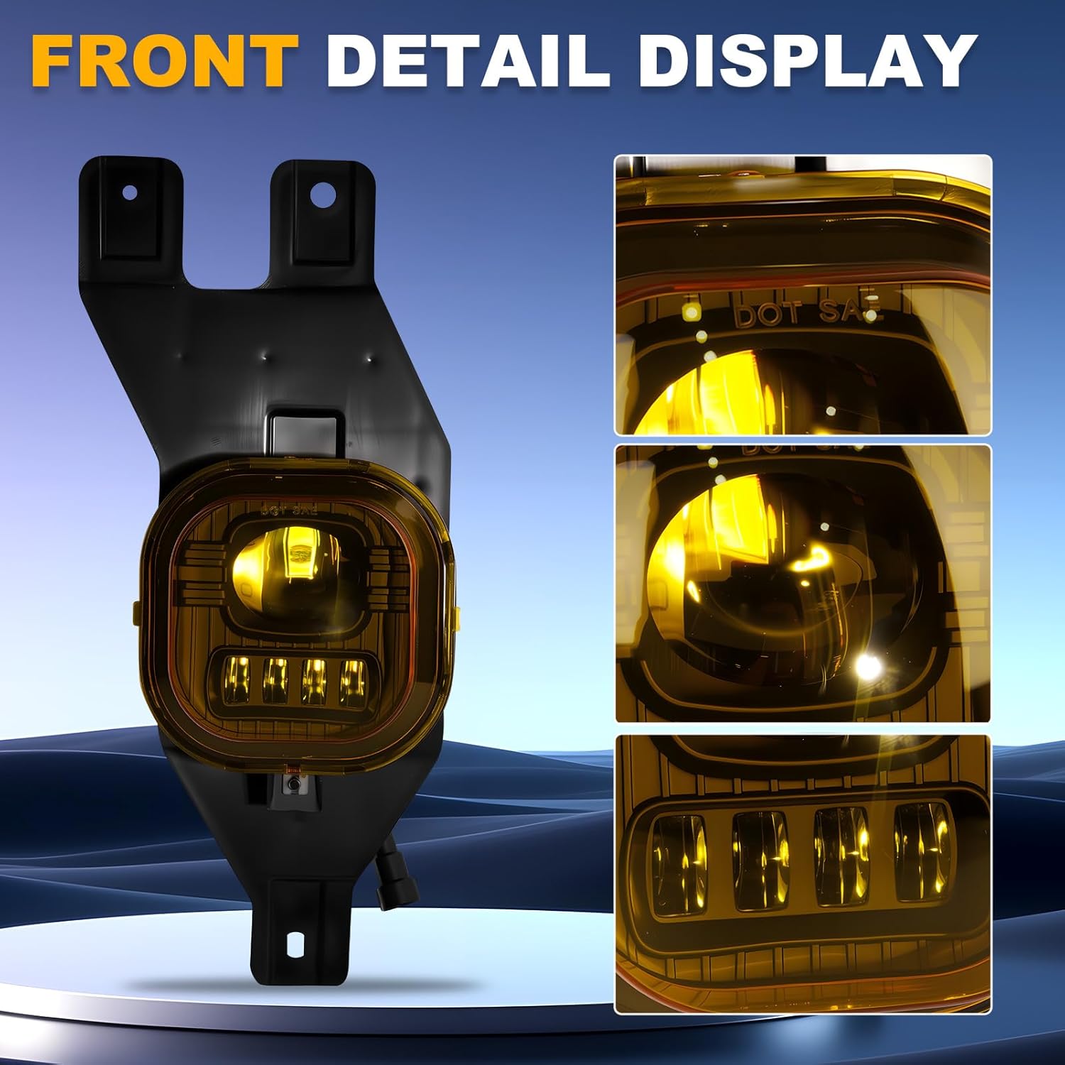 OKSIWA LED Fog Lights Fit For 2001 2002 2003 2004 Ford F-250/ F-350/ F-450/ F-550 Super Duty/2001 2002 2003 2004 Ford Excursion, A Pair Of Fog Lamps-3