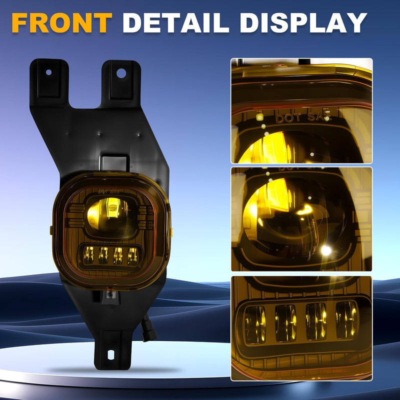 OKSIWA LED Fog Lights Fit For 2001 2002 2003 2004 Ford F-250/ F-350/ F-450/ F-550 Super Duty/2001 2002 2003 2004 Ford Excursion, A Pair Of Fog Lamps-3