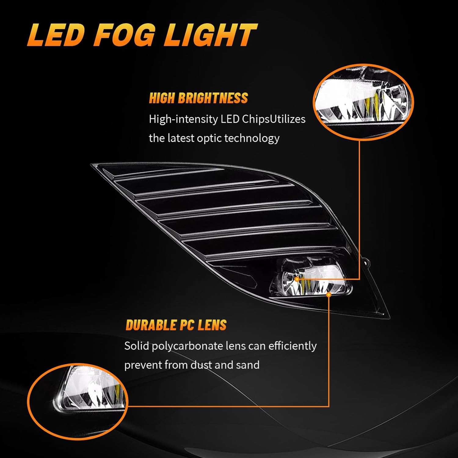 OKSIWA LED Fog Light-for 2018-2020 Toyota Camry SE/XSE/TRDM, Fog Lamps Assembly Replacement,Include Switch, Wiring Harness, Plug and Play-6