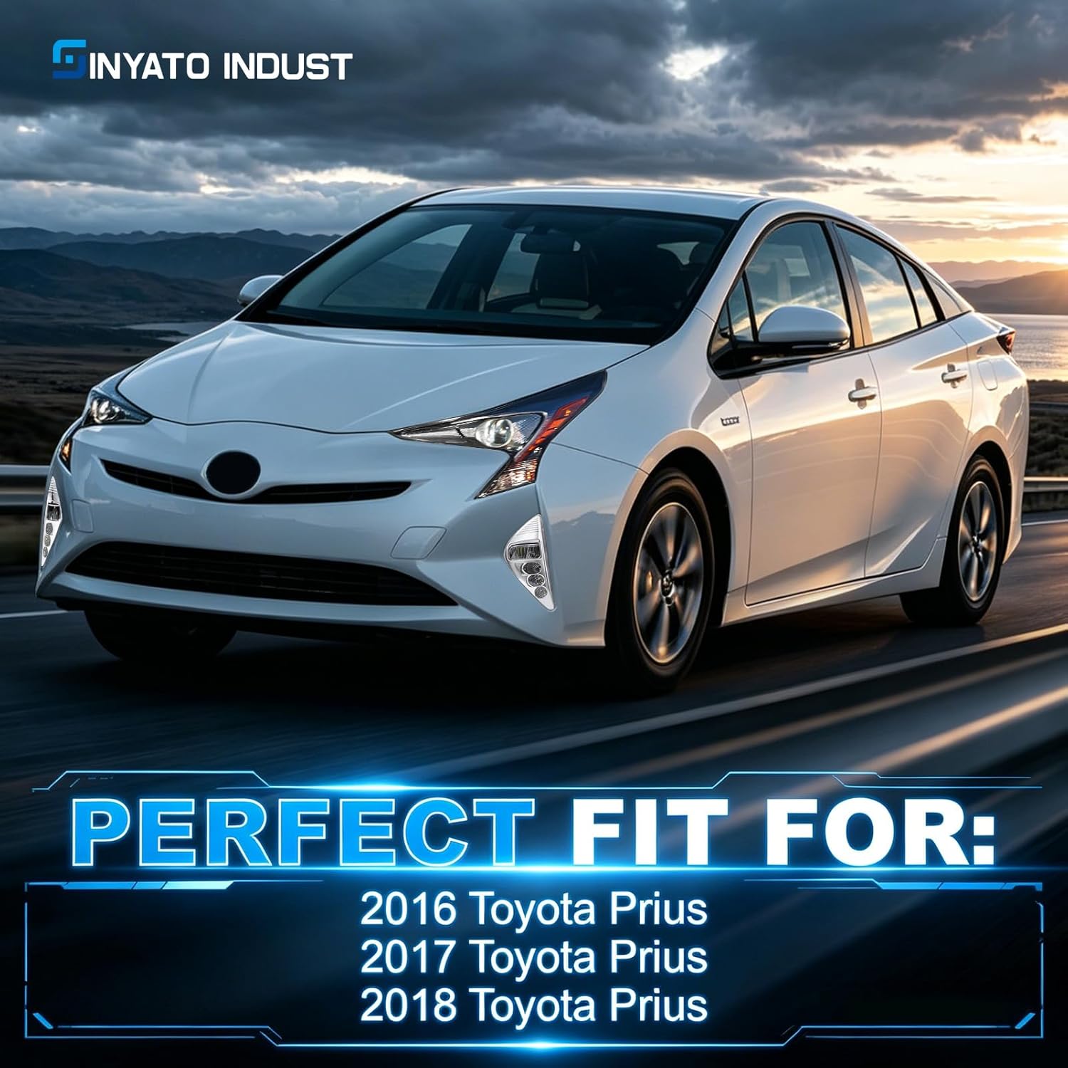 DOT Approved LED Fog Lights with DRL for 2016-2018 Toyota Prius Plug & Play Waterproof 1 Pair-3