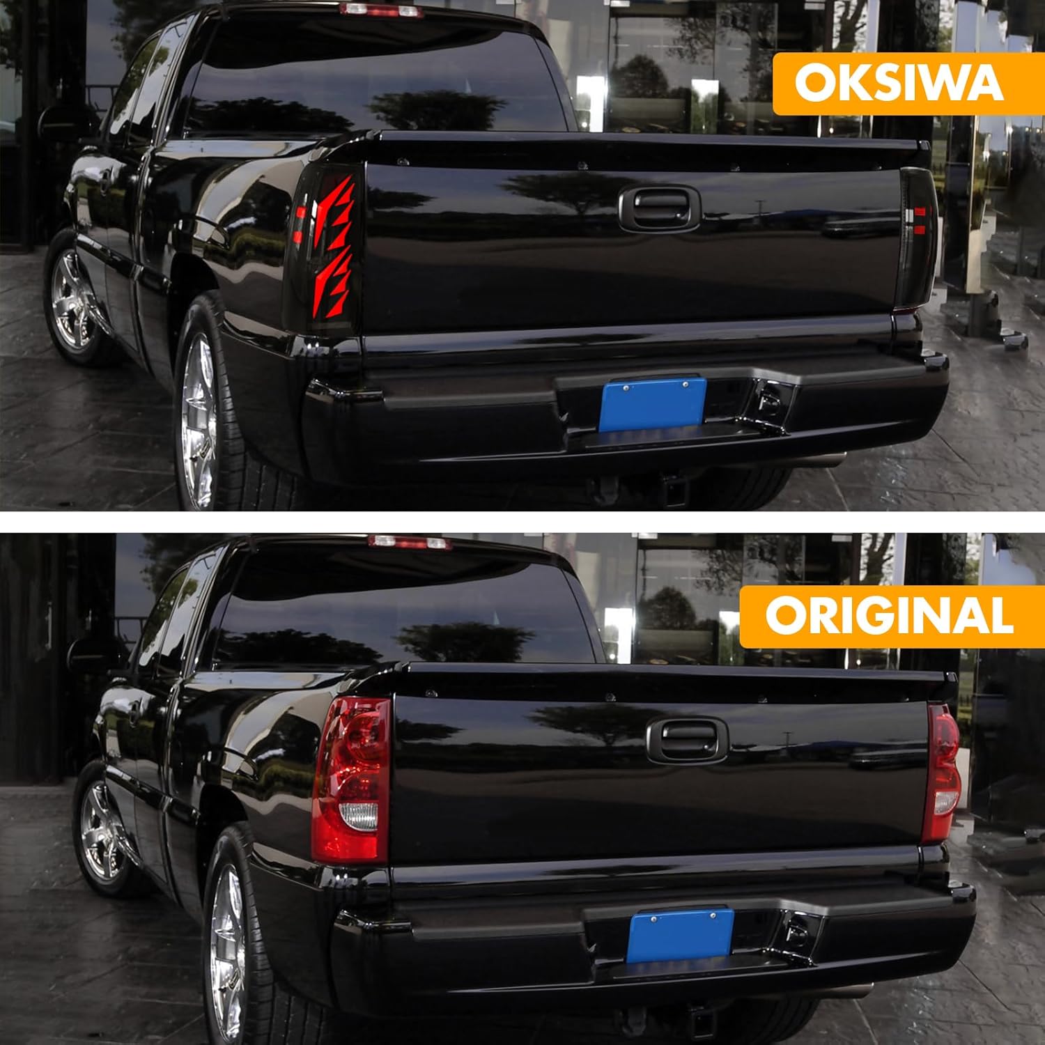 OKSIWA Sequential LED Tail Light for 2003 2004 2005 2006 Chevy Silverado, with Start-up Animation, Dynamic Turn Signal, Wing Shaped Design Rear Lights, Brake Reverse, Smoked Lens-4