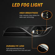 OKSIWA LED Fog Light,Compatible with 2013-2015 Nissan Sentra(Not Fit for SR type),Front Bumer Driving Light Fog Lamp Assembly Kit with Wiring Harness, Switch,Plug and Play