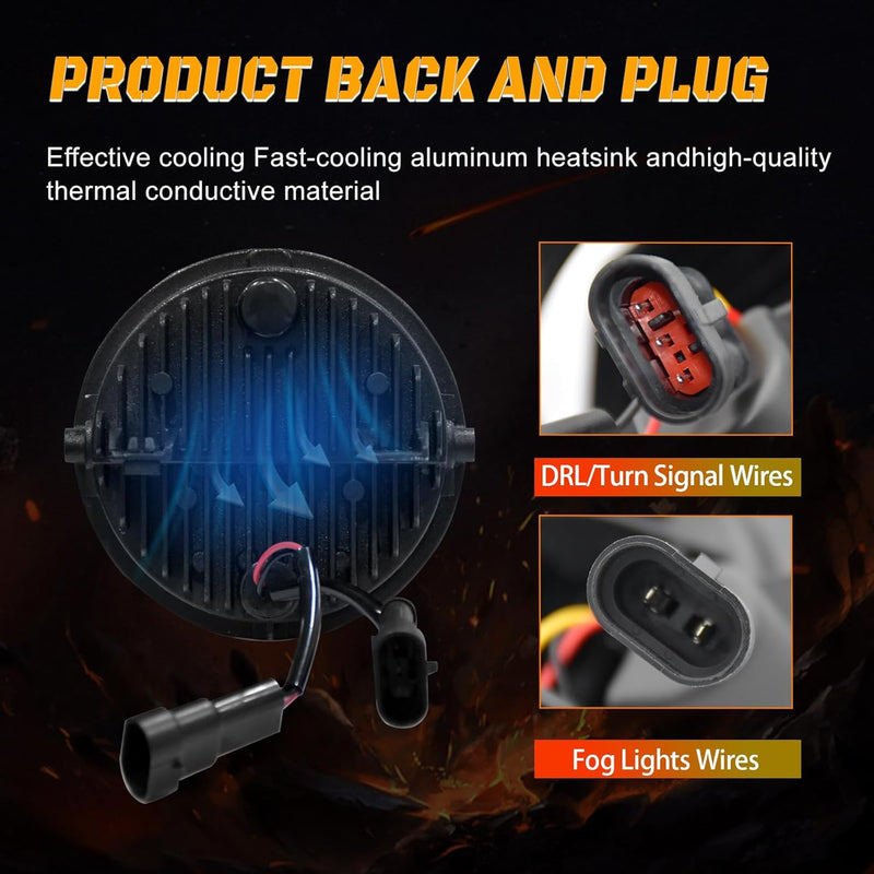 DOT approved LED Fog Lights with DRL & Turn Signal for 2006-2014 Ford F150 Plug & Play-5