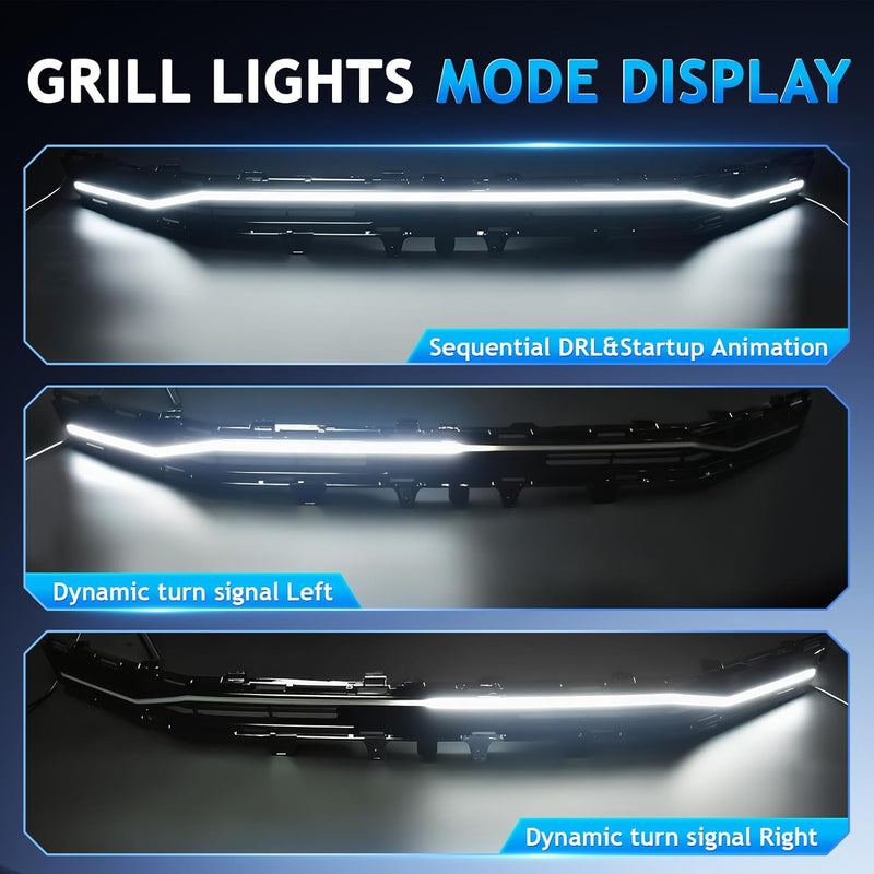 OKSIWA Sequential LED Middle Grille Light For 2025-2026 Toyota Camry SE/XSE, with Starting Animation, Dynamic Turn Signal,White Daytime Running Lights, Front Driving Hood Light-3