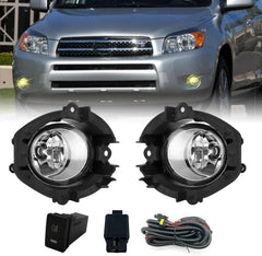 OKSIWA Fog Lights Compatible With Toyota RAV4 2006 2007 2008, 1 Pair Fog Lamps with Bezels and H11 12V 55W Bulbs included Switch and Wiring kit-1
