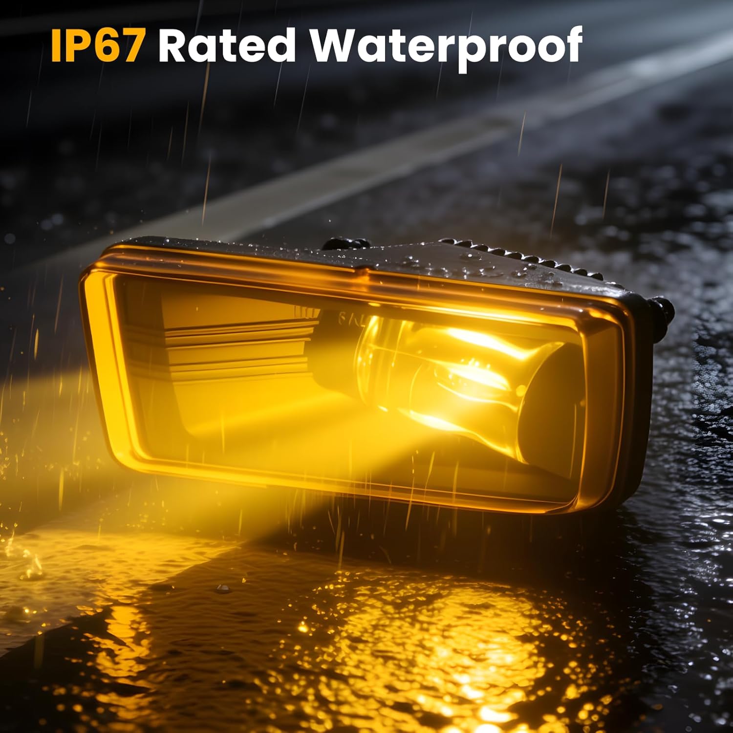 DOT Approved Yellow LED Fog Lights with DRL for 2007-2015 Chevy Silverado/Suburban/Tahoe/Avalanche & GMC Sierra Yukon Plug & Play-7