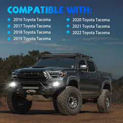 OKSIWA LED Fog Lights,Compatible with 2016-2023 Toyota Tacoma(Fits SR,SR5 Model Only), Front Bumper Driving Light, with Wiring Harness, Switch,Easy to Install (Chrome Bezels)-2