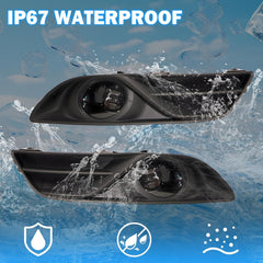 OKSIWA LED Fog Lights Assemblies Compatible With 2013 2014 2015 Nissan Sentra Clear Lens Front Bumper Fog Lights-7